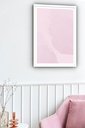 Ver imagem 1 de Quadro Decorativo Abstrato Rosa Claro - 70x50cm:moldura Preta