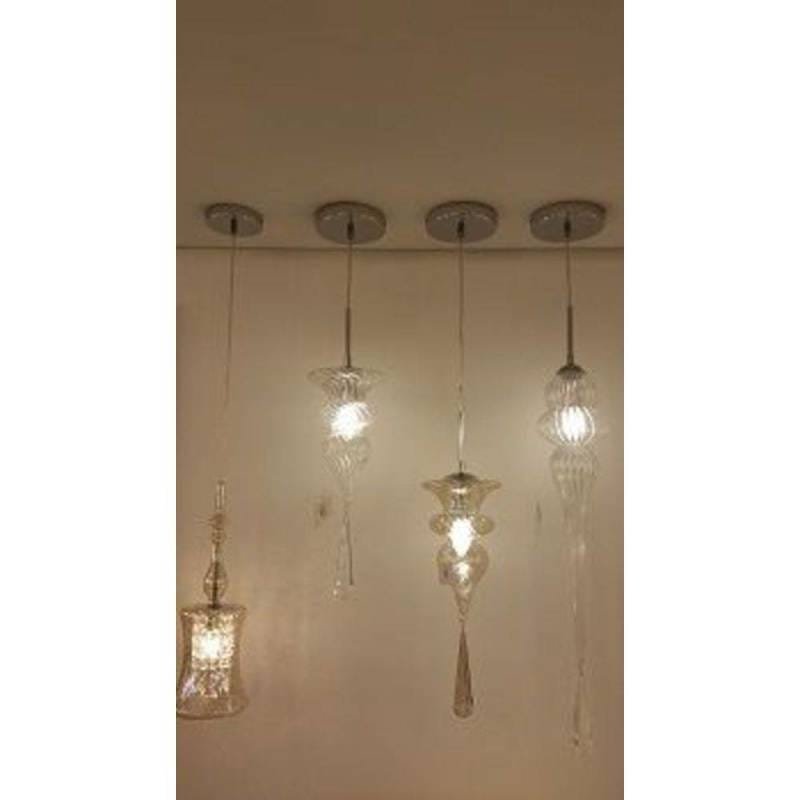 Pendente 15cm Lâmpada E14 Organika Kb002A Cromado Champagne - 5