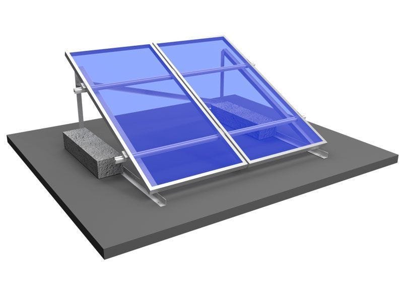 Estrutura Painel Solar Romagnole Centrium Energy 410765 Rs-144 Kit Triangulo 2 Placas P/Telhado Laje - 3