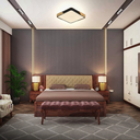 Ver imagem 4 de Plafon Hevvy Led Wood Quadrado com Madeira 40cm 3000k, 4000k, 6000k 48w Preto