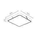 Ver imagem 5 de Plafon Hevvy Led Wood Quadrado com Madeira 40cm 3000k, 4000k, 6000k 48w Preto