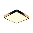 Ver imagem 2 de Plafon Hevvy Led Wood Quadrado com Madeira 40cm 3000k, 4000k, 6000k 48w Preto