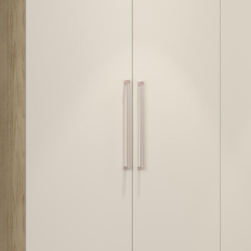 Guarda-Roupa Édez Casal Montreal, 6 Portas 2,68 m, Off White e Touch Amêndoa - 3