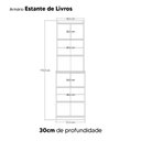 Ver mais imagens de Armário Organizador Malmo 2 Portas 5 Prateleiras MDP 51cm Branco