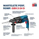 Ver imagem 6 de Martelete Bosch Professional Gbh 2-24 D 820w 220v