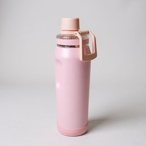 Garrafa Térmica Tr-122 650ml da Virginia Inox Hydra com Capa Protetora Academia Fitness Vyta:Rosa Cl