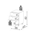 Ver imagem 4 de Mesa Escritório Escrivaninha Industrial 140cm x 60cm e Gaveteiro 02 Gavetas e 01 Gavetão com Rodí