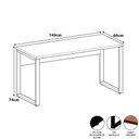 Ver imagem 3 de Mesa Escritório Escrivaninha Industrial 140cm x 60cm e Gaveteiro 02 Gavetas e 01 Gavetão com Rodí