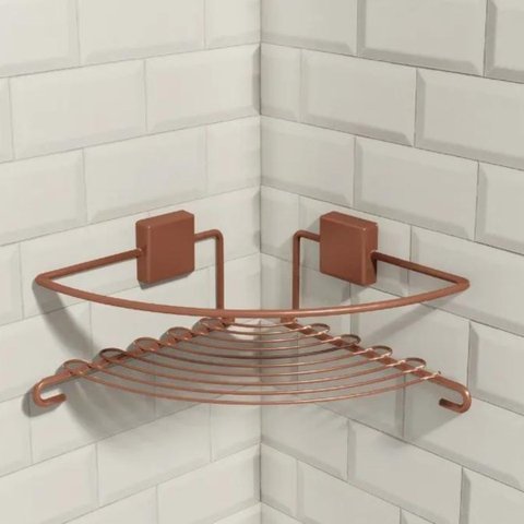 Suporte Cantoneira Para Shampoo - Cobre