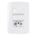 Ver imagem 7 de Interruptor 2 Seção + Tomada Simples 20amp 4x2 Margirius B3 - Branco