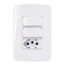 Ver imagem 7 de Interruptor 2 Seção + Tomada Simples 20amp 4x2 Margirius B3 - Branco