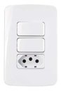 Ver imagem 5 de Interruptor 2 Seção + Tomada Simples 20amp 4x2 Margirius B3 - Branco