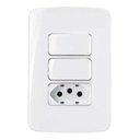 Ver imagem 5 de Interruptor 2 Seção + Tomada Simples 20amp 4x2 Margirius B3 - Branco