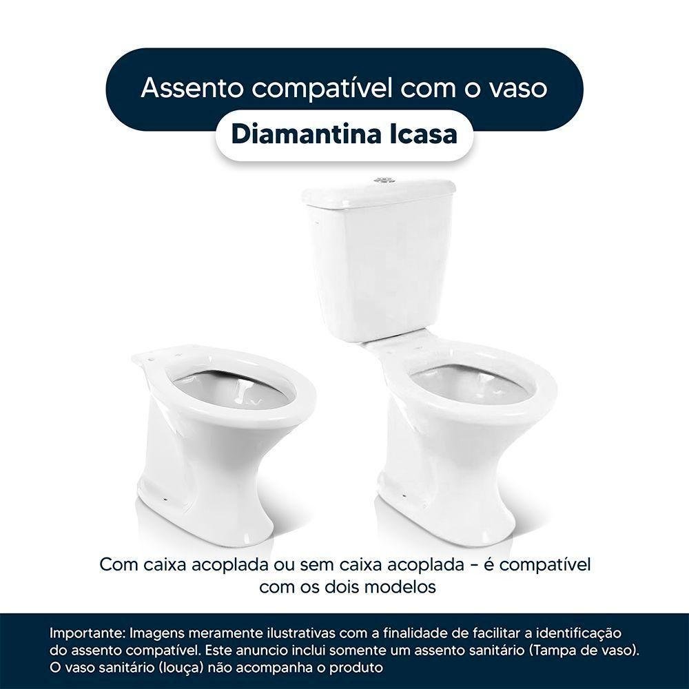 Assento Sanitario Diamantina Areia (bege) para Vaso - 6