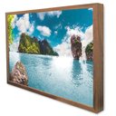 Ver imagem 3 de Quadro Decorativo Caixa Ilha Tacolado Moldura Caixa 3cm Branca sem Vidro 40 X 60cm