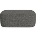 Ver imagem 6 de Cabeceira Cama Box Solteiro 100cm Lanna com Puff Recamier Doha W01 Linho Mescla Chumbo - Lyam Decor