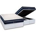 Ver imagem 1 de Cama Box Baú King: Colchão Molas Masterpocket Ensacadas Polar Garnet + Base Crc Courano White (