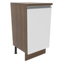 Ver imagem 1 de Balcão Madesa Glamy 40 cm 1 Porta Rustic/Branco Cor:Rustic/Branco