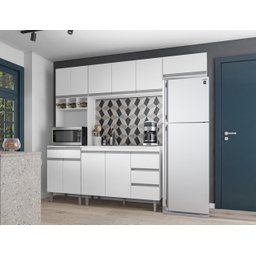 Cozinha Modulada Completa Andreia C/5 Peças 240cm - Ajl Móveis Branco - 4