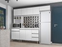 Ver imagem 4 de Cozinha Modulada Completa Andreia C/5 Peças 240cm - Ajl Móveis Branco