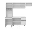 Ver imagem 3 de Cozinha Modulada Completa Andreia C/5 Peças 240cm - Ajl Móveis Branco