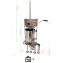Ver imagem 3 de Embutideira Ensacadeira para Linguiça Brimac Industrial Manual em Aço Inox 10l Emb10