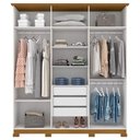Ver imagem 3 de Guarda Roupa Solteiro 6 Portas Cover Off White/nature - Henn