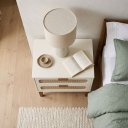 Ver imagem 3 de Mesinha de Cabeceira Retro Alto Padrão Estilo Europeu Santorini 60cm Off White