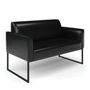 Ver mais imagens de Sofá Namoradeira com 2 Poltronas Base Industrial Preto Marisa Corano D03 - D\'rossi Cor Preto