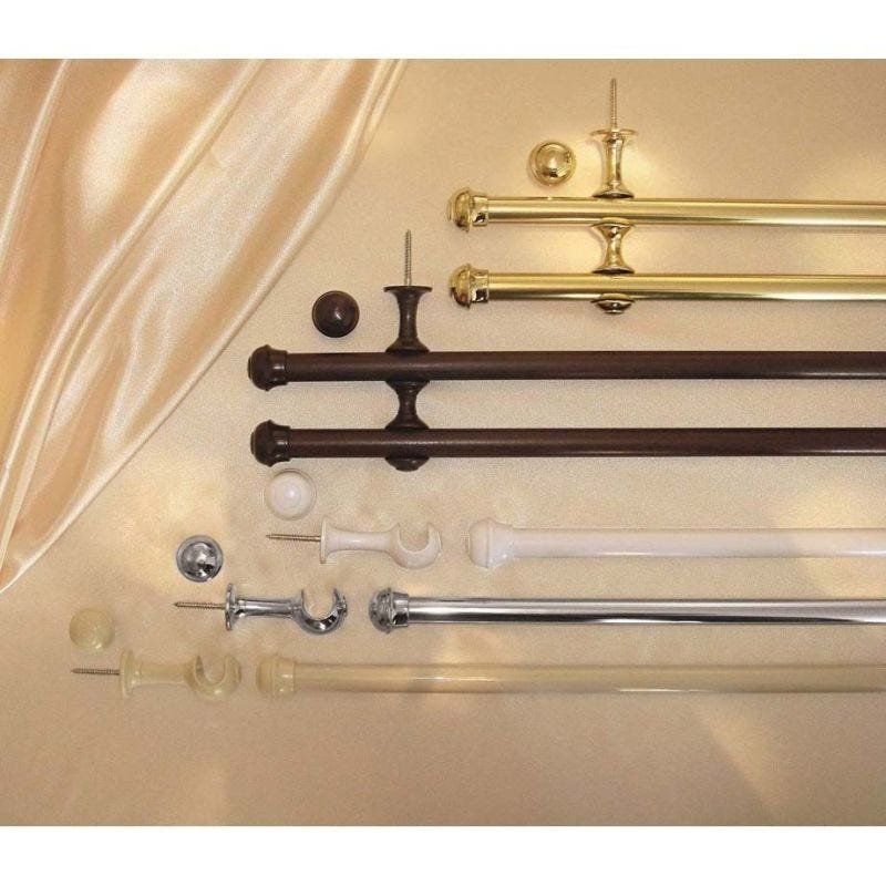 Varão Para Cortina Duplo 3 Metros - Mogno - 1