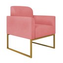 Ver imagem 3 de Kit Namoradeira E 2 Poltronas Industrial Dourada S17 Rosê