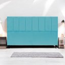Ver imagem 2 de Cabeceira para Cama Box King Size 195 Cm Classic Suede Azul-turquesa Suede