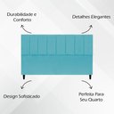 Ver imagem 3 de Cabeceira para Cama Box King Size 195 Cm Classic Suede Azul-turquesa Suede