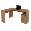 Ver imagem 5 de Mesa com 2 Gavetas para Escritório Home Office ME4129 MDP Amendoa - Gran Belo