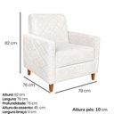 Ver imagem 3 de Poltrona Decorativa Paris 78 Cm Boucle 3301 Ezz