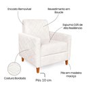 Ver imagem 4 de Poltrona Decorativa Paris 78 Cm Boucle 3301 Ezz