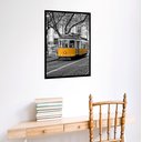Ver imagem 2 de Quadro Decorativo San Francisco Bonde Amarelo - 70x50cm:moldura Preta