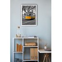 Ver imagem 1 de Quadro Decorativo San Francisco Bonde Amarelo - 70x50cm:moldura Preta