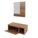 Ver imagem 3 de Kit Completo Lavabo com Cuba e Espelho Amêndoa Tecno Mobili