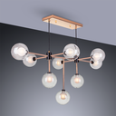 Ver imagem 2 de Lustre Pendente para Sala Sputnik Manhattan Moderno 9 Lâmpadas Bivolt:dourado com Preto/110v/220v