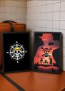 Ver imagem 1 de 2 Quadros A3 One Piece Luffy c/ Vidro e Moldura Preta:A3