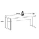 Ver imagem 2 de Escrivaninha 150cm X 60cm Gaveteiro 3 Gavetas Pés Metal F5 Cor:preto