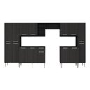 Ver imagem 5 de Armário Cozinha Modulada Completa 329,5cm Pequim Top Multimóveis Mp3754 Preto