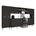 Ver imagem 2 de Armário Cozinha Modulada Completa 329,5cm Pequim Top Multimóveis Mp3754 Preto