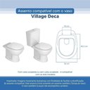 Ver imagem 2 de Tampa Vaso Sanitário Poliester Acrilico Village Branco para Bacia Deca
