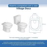 Tampa Vaso Sanitário Poliester Acrilico Village Branco para Bacia Deca - 2