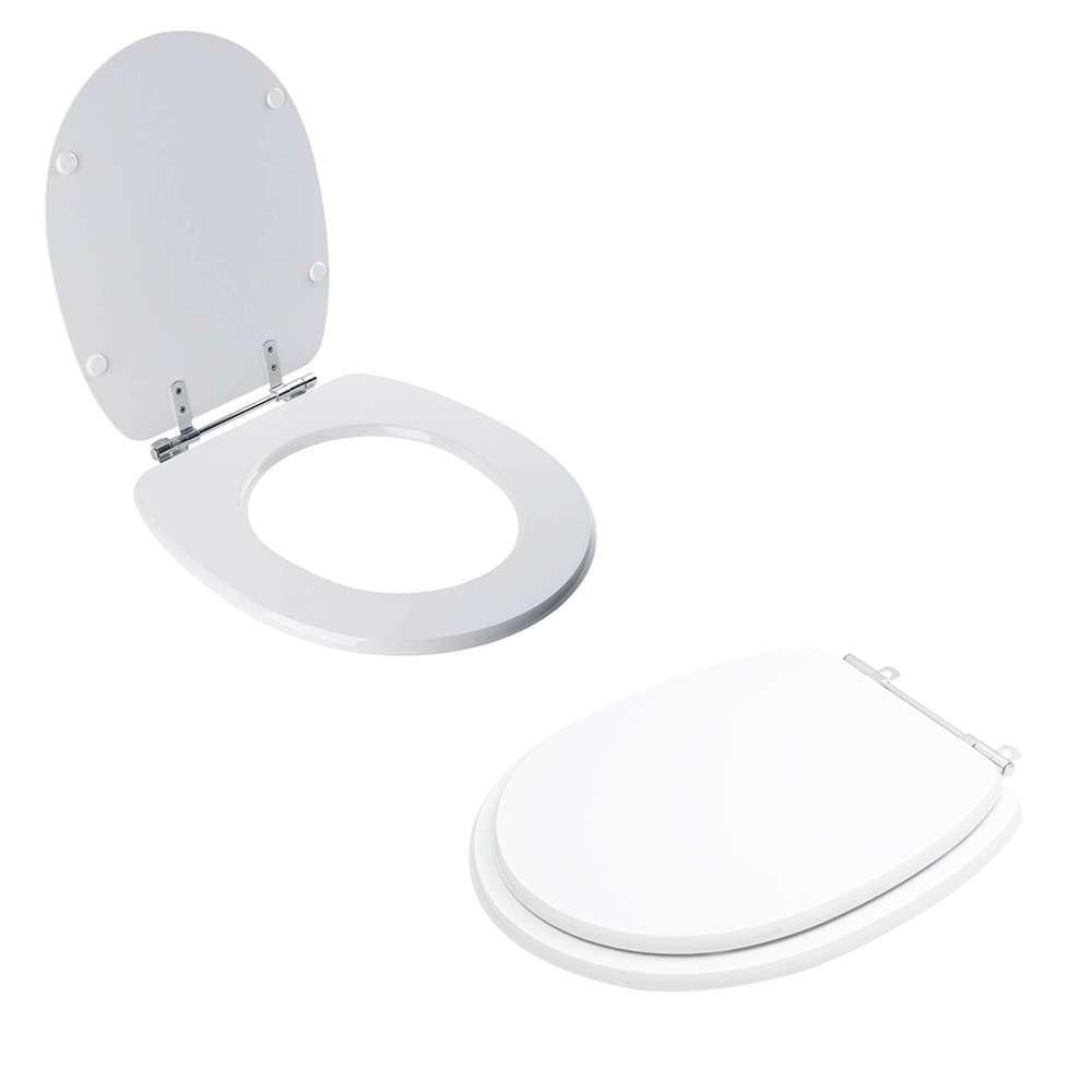 Tampa Vaso Sanitário Poliester Acrilico Village Branco para Bacia Deca - 3