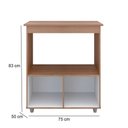 Ver imagem 2 de Armário Balcão Multiuso para Cozinha Micro-ondas e Forno Angela 02 Portas Savana Off White Moblis