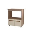 Ver imagem 3 de Armário Balcão Multiuso para Cozinha Micro-ondas e Forno Angela 02 Portas Savana Off White Moblis