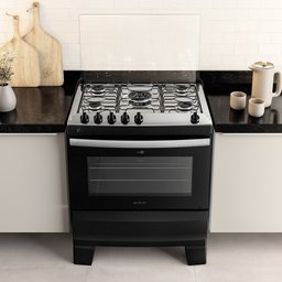 Fogão Atlas Agile Up 5 Bocas Automático Mesa de Inox Preto Bivolt - 3